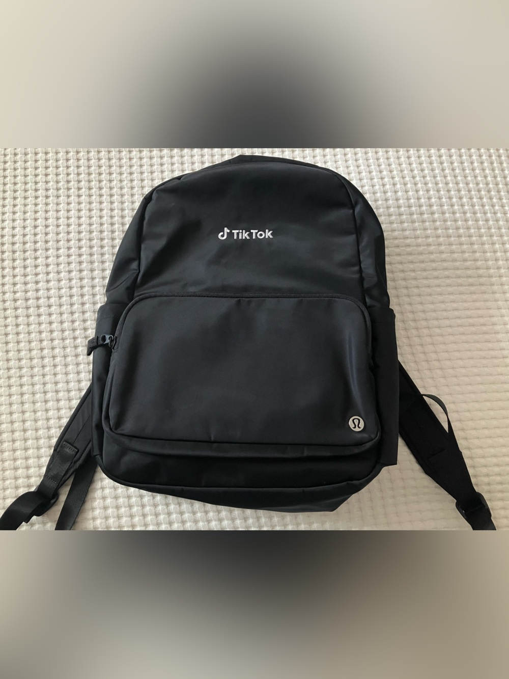 Lululemon Athletica Black Backpack Limited edition w/Tiktok logo